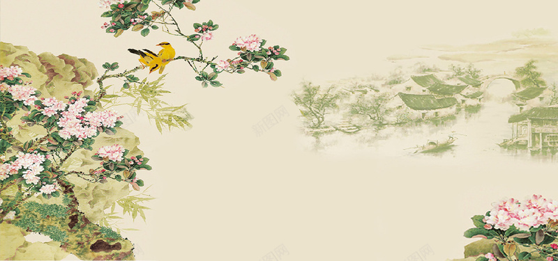 春晓花鸟彩雕背景jpg设计背景_88icon https://88icon.com 中国风 中式 国画 墙纸 壁画 壁纸 工笔画 彩雕 江南春 电视 线稿 背景墙 花鸟画 路径 雕刻