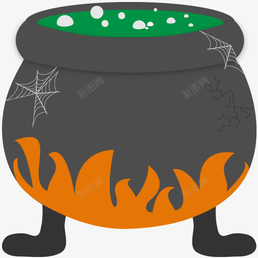 冒泡大锅万圣节主题png免抠素材_88icon https://88icon.com bubbling cauldron 冒泡 大锅