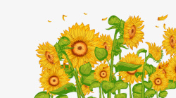 卡通手绘向日葵植物素材