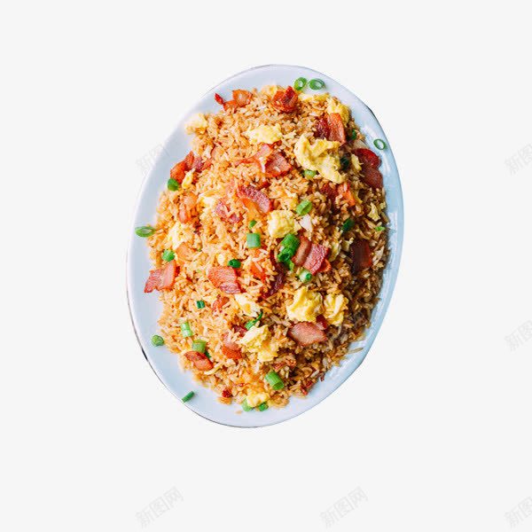 火腿肠鸡蛋炒饭png免抠素材_88icon https://88icon.com 产品实物 热食 西红柿