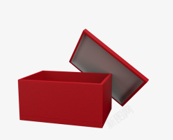 立体箱子C4D红色箱子高清图片