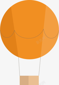 扁平热气球矢量图素材