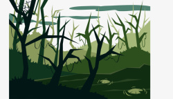 沼泽插图矢量图素材