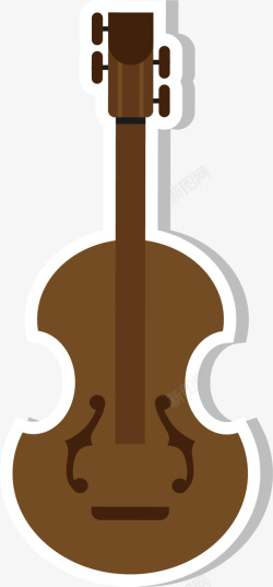 卡通小提琴矢量图素材