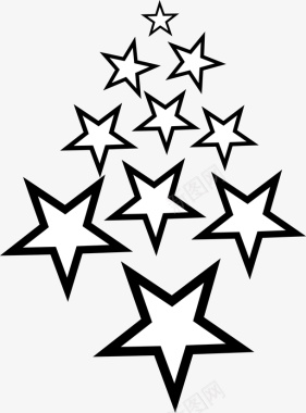 圆角五角星卡通五角星矢量图图标图标
