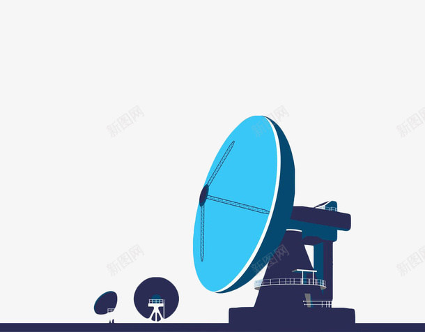 手绘蓝色雷达信号接收器png免抠素材_88icon https://88icon.com 信号 手绘 接收器 科技 蓝色 雷达 雷达信号