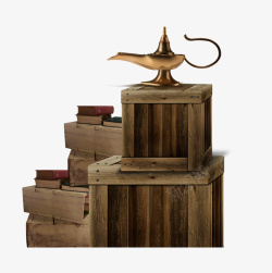 木箱阿拉丁神灯16网素材