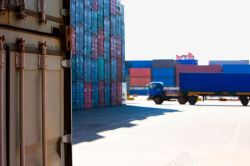 海运集装箱码头货运集装箱高清图片