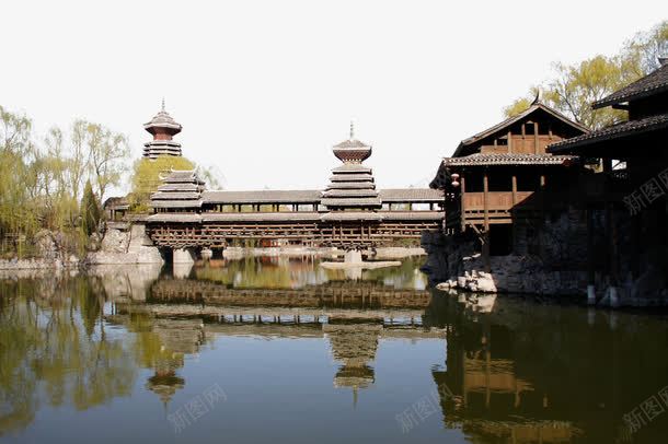 民族风建筑鼓楼花桥png免抠素材_88icon https://88icon.com 侗族 侗族鼓楼 少数民族 建筑 民族风 花桥 阁楼 鼓楼