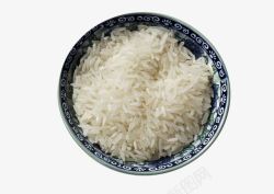 青瓷碗里的白色大米素材