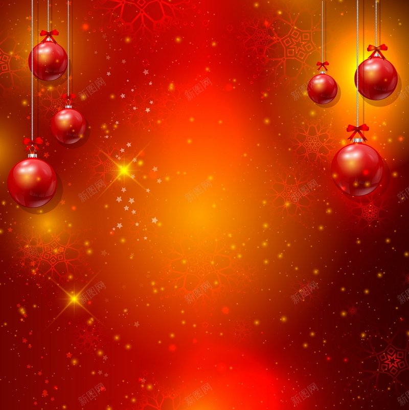 圣诞球矢量图ai设计背景_88icon https://88icon.com 吊球 圣诞球 圣诞节 彩球 激情 狂欢 红色 矢量图