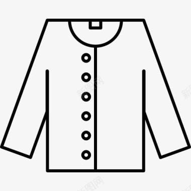 衣服夹克的轮廓图标图标