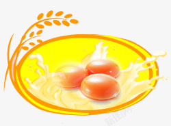 盘装鸡蛋黄素材