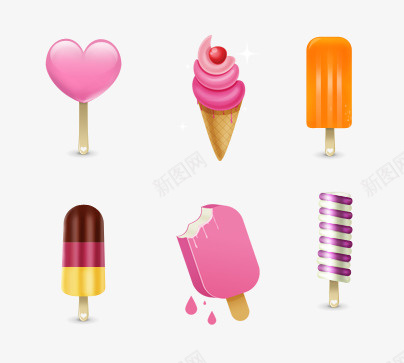 冰淇淋雪糕冰淇淋图标图标