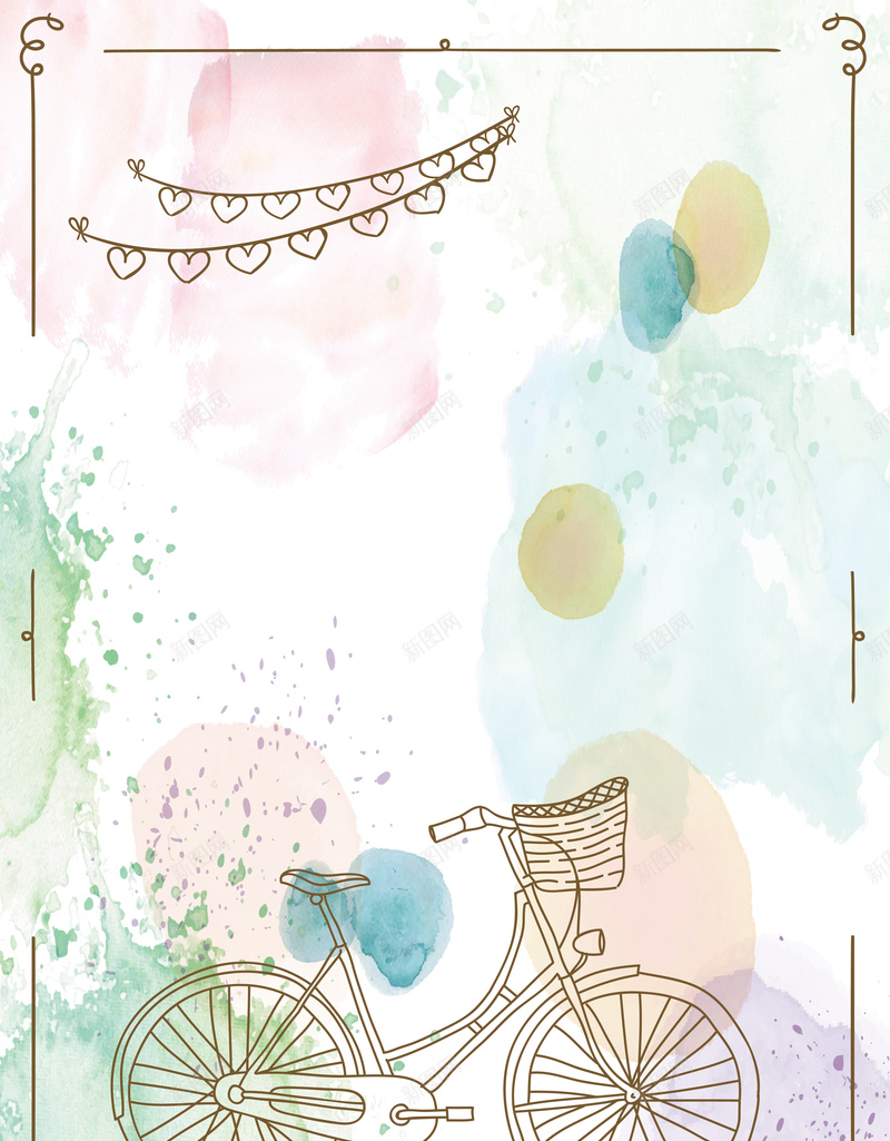 创意彩绘单车和气球海报背景矢量图ai设计背景_88icon https://88icon.com 几何 创意 单车 小清新 开心 彩绘 手绘 插画 气球 水彩 浪漫 海报 矢量 素材 线条 背景 雨后 矢量图