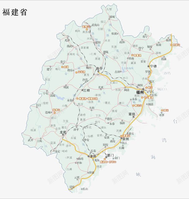 福建交通要道png免抠素材_88icon https://88icon.com 福建地图