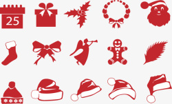 圣诞节圣诞帽装饰标志素材