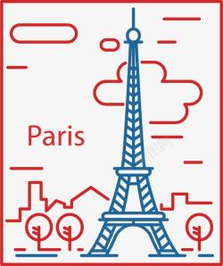 法国巴黎邮票素材
