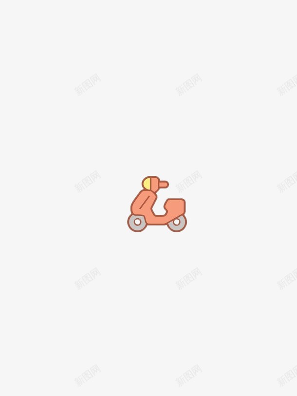 粉色电瓶车png免抠素材_88icon https://88icon.com 交通工具 电瓶车 粉色