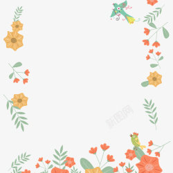 植物花卉装饰海报边框素材