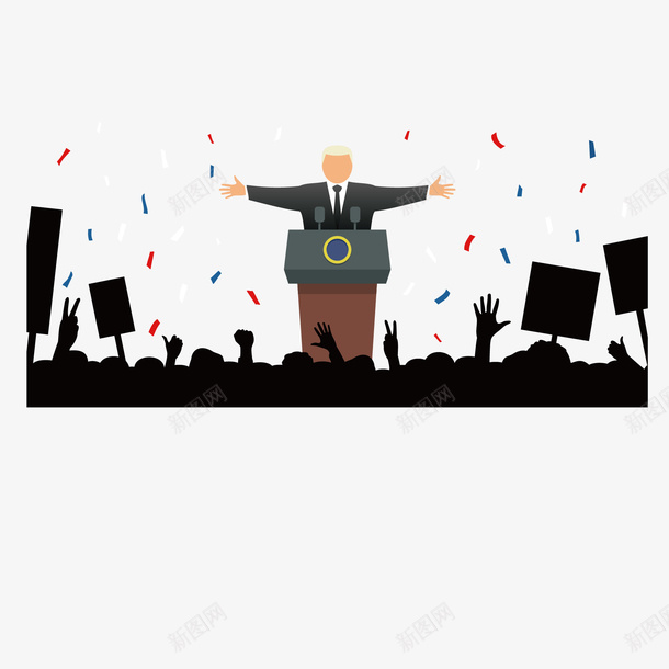 美国总统竞选卡通png免抠素材_88icon https://88icon.com 卡通 总统 插画 美国