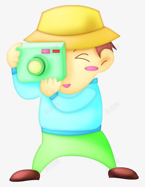 手拿相机拍照的男孩png免抠素材_88icon https://88icon.com 卡通人物 卡通相机装饰素材 手拿相机 拍照小人 拍照的男孩