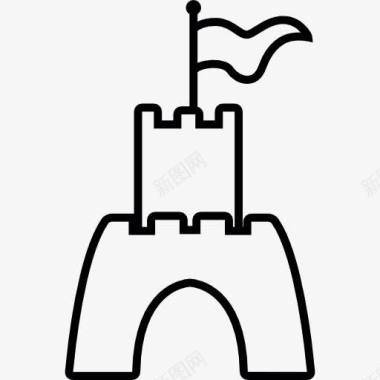 旋转城堡城堡的标志图标图标