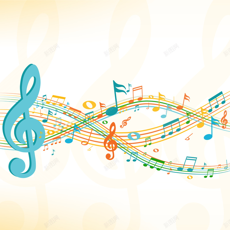 卡通彩色五线谱音符背景矢量图ai设计背景_88icon https://88icon.com 五线谱 五线谱素材 卡通 彩色 彩色卡通 彩色背景 素材 素材背景 背景 音符 音符卡通 矢量图