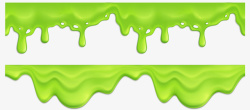 绿色流动液体边框矢量图素材