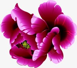 创意合成质感紫色的海棠花素材