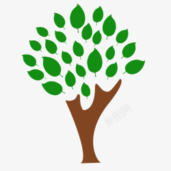 绿色创意植物树叶元素矢量图素材