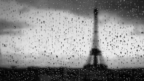 窗户外的巴黎埃菲尔铁塔背景