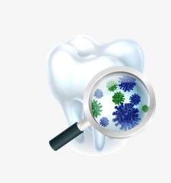 放大镜细菌检查牙齿细菌高清图片