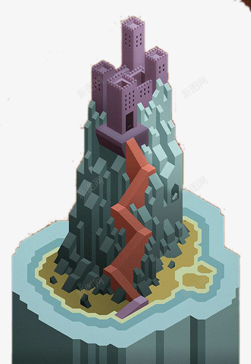 孤岛城堡psd免抠素材_88icon https://88icon.com 城堡 孤岛 装饰图案