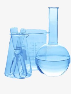 蓝色化学实验工具素材