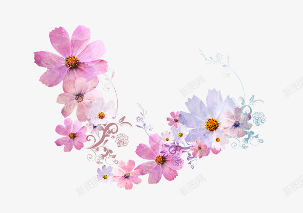 手绘水彩粉色花卉装饰图案png免抠素材_88icon https://88icon.com PNG 手绘 水彩 粉色 花卉装饰 装饰图案