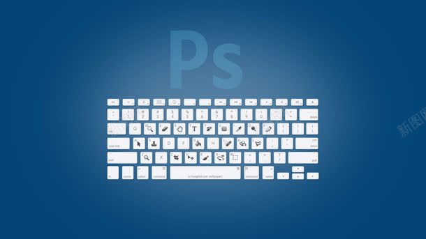 蓝色简约键盘软件背景