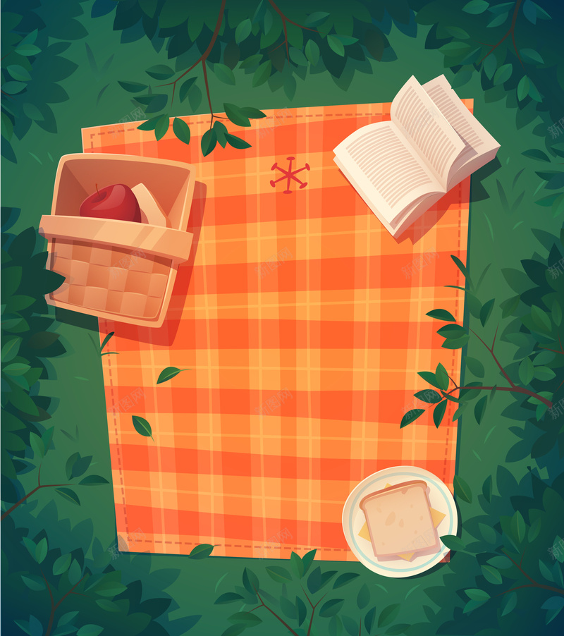 郊外野餐矢量图ai设计背景_88icon https://88icon.com 书 卡通 手绘 童趣 篮野 郊外 野餐 餐布美好 矢量图