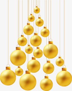 金色圣诞装饰矢量图素材