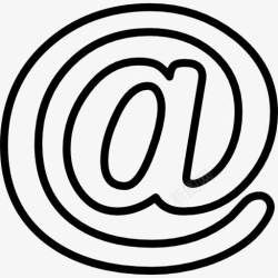 电子邮件概述Internet邮件阿罗瓦标志轮廓图标高清图片