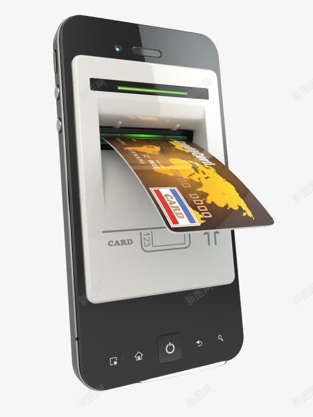 手机银行卡png免抠素材_88icon https://88icon.com 手机 金融 银行卡