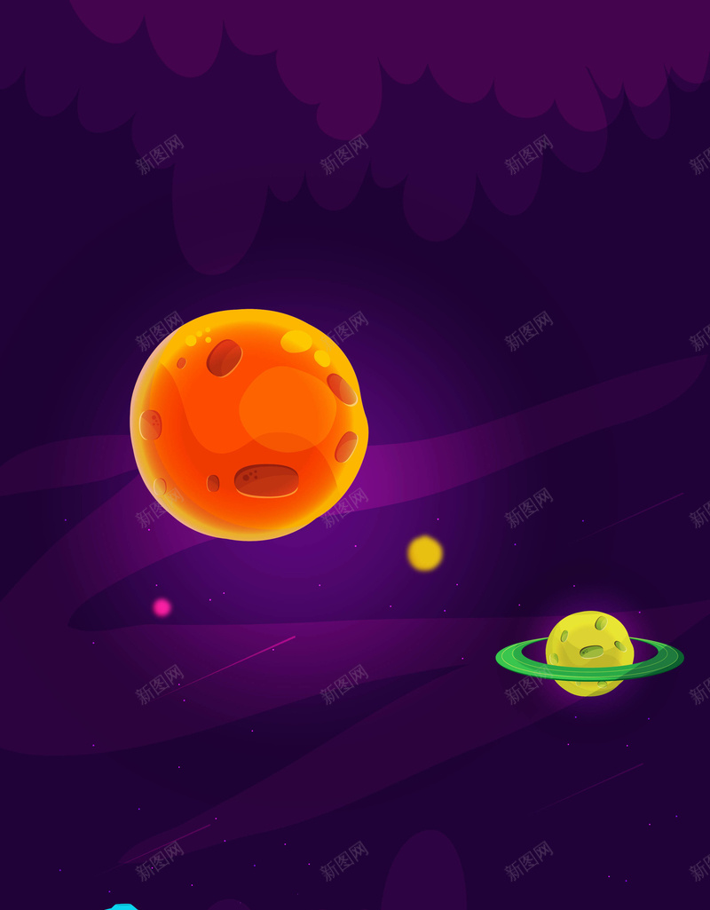 卡通宇宙星球海报背景矢量图ai设计背景_88icon https://88icon.com 卡通 宇宙 星球 星空 星空紫 梦幻 海报 漫画 矢量图 紫色 背景