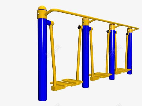 三个黄蓝色的健身器材png免抠素材_88icon https://88icon.com 三个摇腿器 器材 社区活动中心 蓝色健身器 黄色健身器