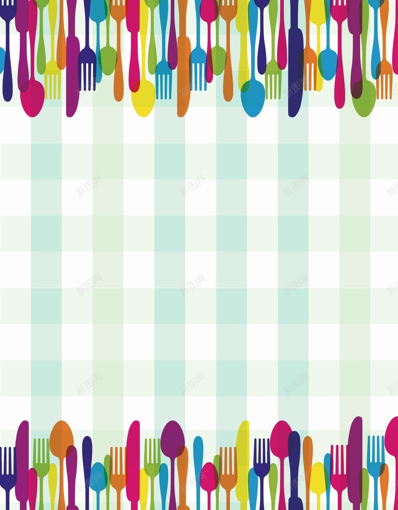 矢量手绘创意餐饮美食背景ai设计背景_88icon https://88icon.com 刀叉 创意 手绘 格子桌布 海报 矢量 绿色 美食 背景 餐具 餐饮 矢量图