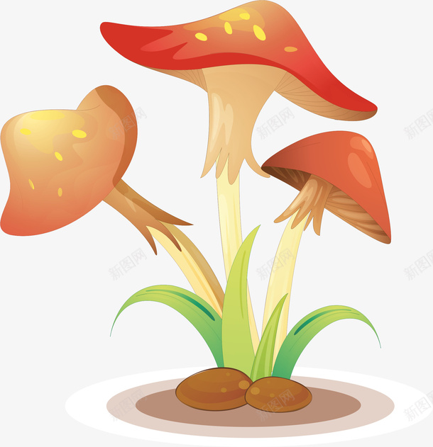 蘑菇卡通插画6png免抠素材_88icon https://88icon.com 卡通 插画 素材 蘑菇