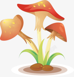 蘑菇卡通插画6素材