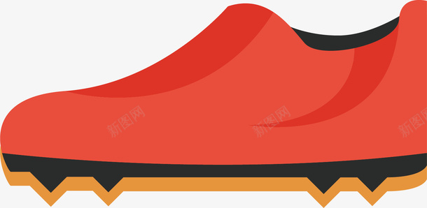红色运动足球鞋矢量图ai免抠素材_88icon https://88icon.com 红色 足球鞋 跑步鞋 运动器材 运动鞋子 鞋子 矢量图
