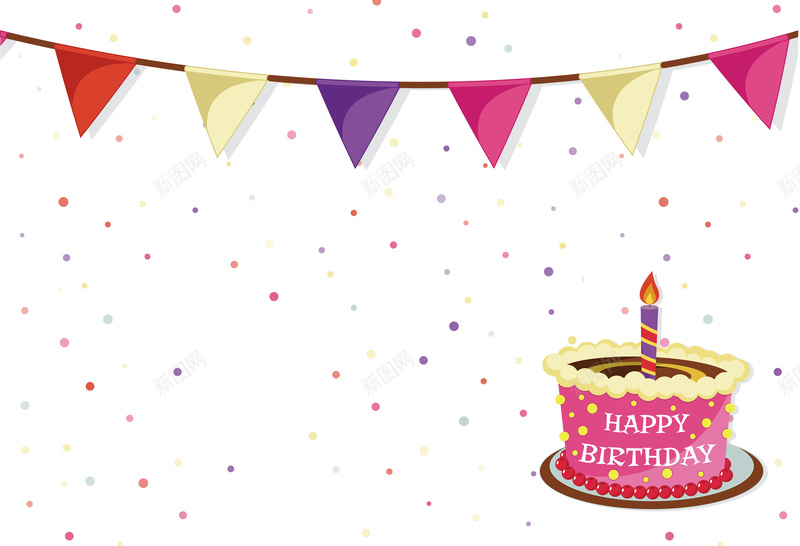 粉色生日蛋糕贺卡海报背景矢量图ai设计背景_88icon https://88icon.com 卡通 可爱 小清新 开心 手绘 海报 生日 矢量 童趣 粉色 素材 背景 蛋糕 贺卡 矢量图