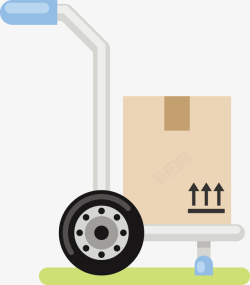 运输货物的小推车矢量图素材