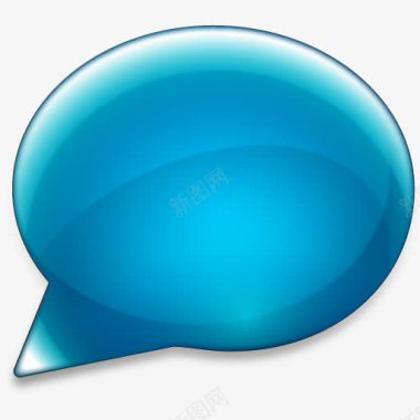 聊天的聊天蓝色的聊天泡泡图标图标